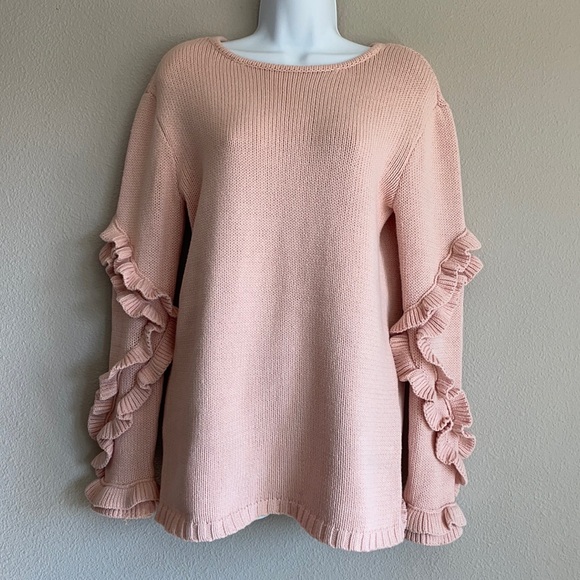 Tularosa | Flounce Ruffle Sleeve Sweater NWOT - Picture 6 of 13